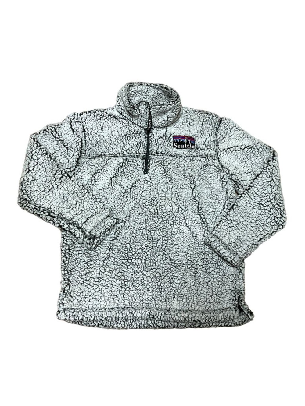 Boxercraft Seattle Gray Sherpa Pullover Jacket Sz S Fleece 1/4 Zip Winter Womens
